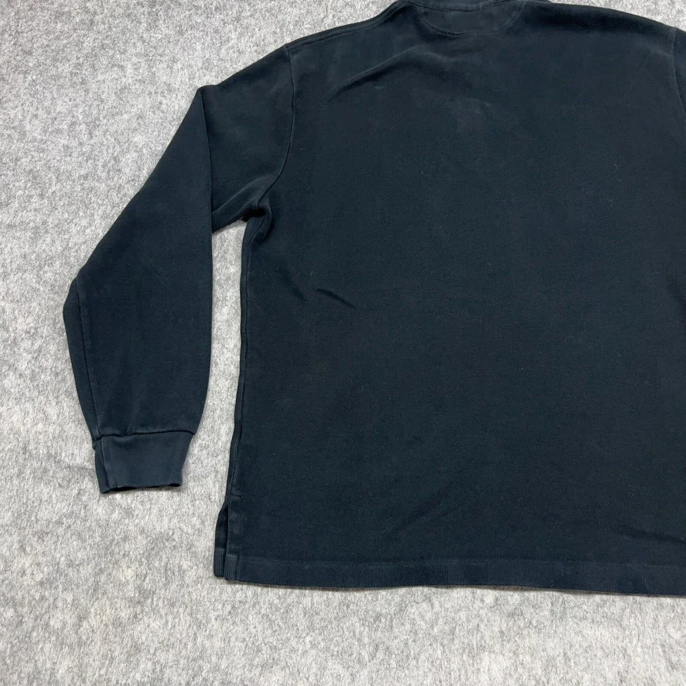 Polo Ralph Lauren Sweater Mens XL Blue Navy Quarter Button Preppy Pullover Pony